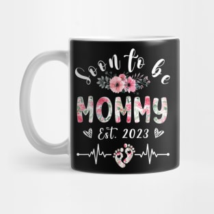Soon To Be Mommy Est 2023 Floral Mug